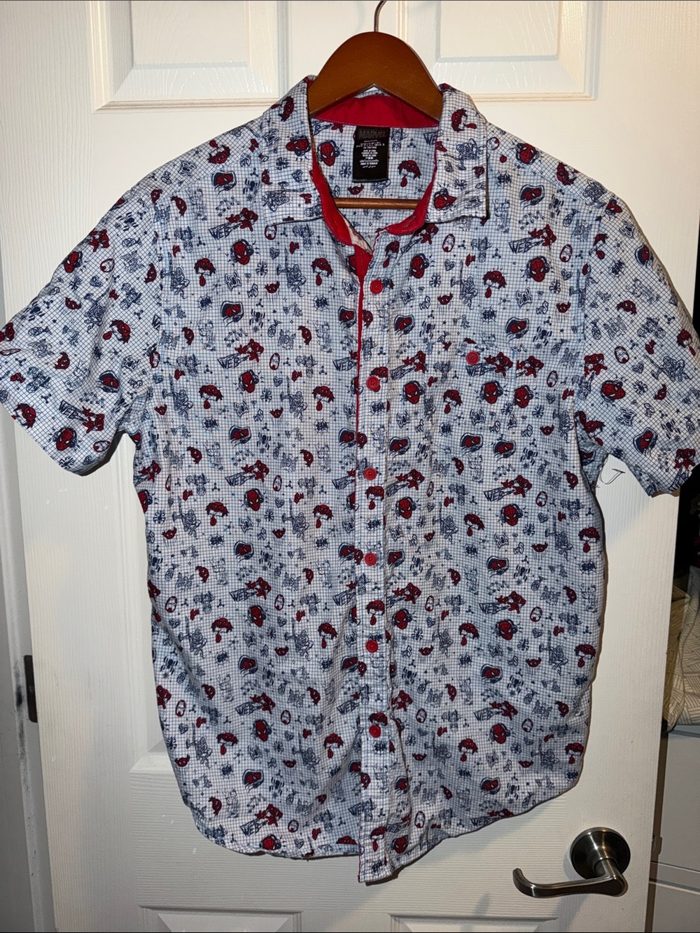 MARVEL - SpiderMan Short-Sleeve Button-Up Shirt